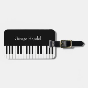 Classic Piano Keyboard Personalised Musician's Luggage Tag