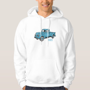 Classic pick up truck cartoon illustration hoodie
