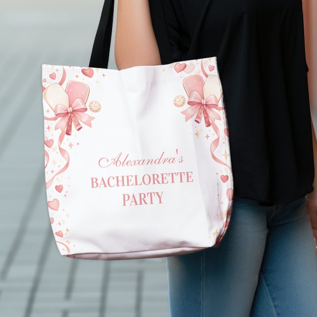 Classic Pickleball Garden Bachelorette Party Tote Bag (Creator Uploaded)