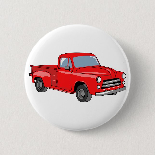 Classic Pickup Truck 6 Cm Round Badge (Front)
