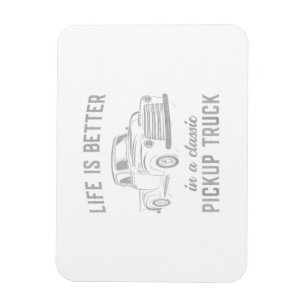 Classic Pickup Truck Guy Vintage Magnet