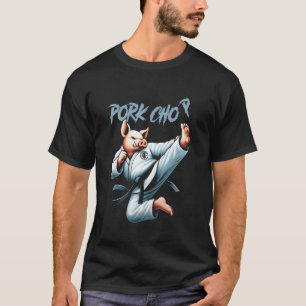 Classic Pig Karate Pork Chop Funny Hog Martial Art T-Shirt