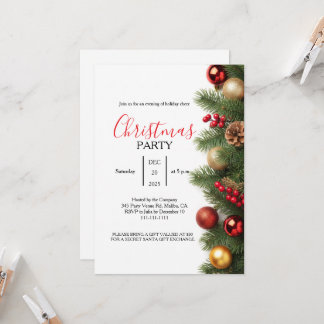 Classic Pine Company Christmas Party Invitation