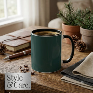 Classic Pine Tone Coffee Mug Gift Ready Design