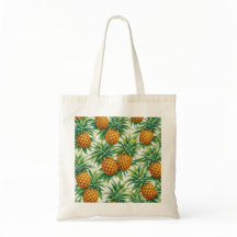 Classic Pineapple Pattern Tote Bag
