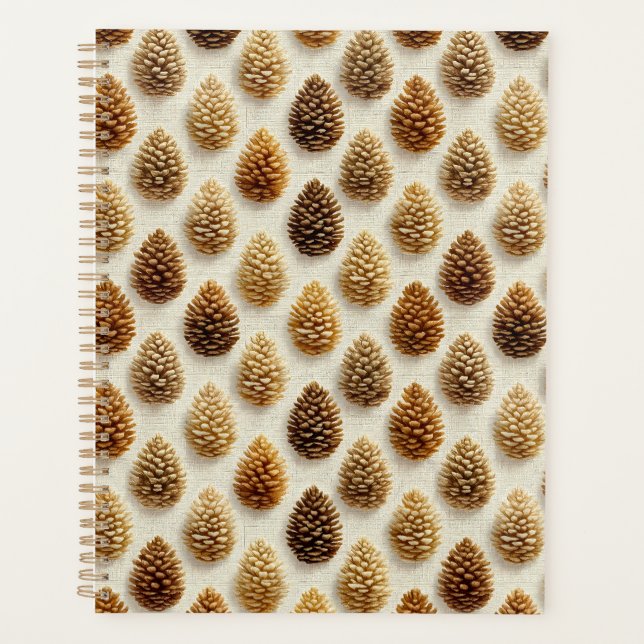Classic Pinecone Winter Pattern Planner (Front)