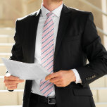 Classic Pink and Navy Stripes Tie<br><div class="desc">Classic stripes design that can be easily personalised for a father's day gift,  wedding party gifts for your groomsmen,  corporate events,  etc</div>