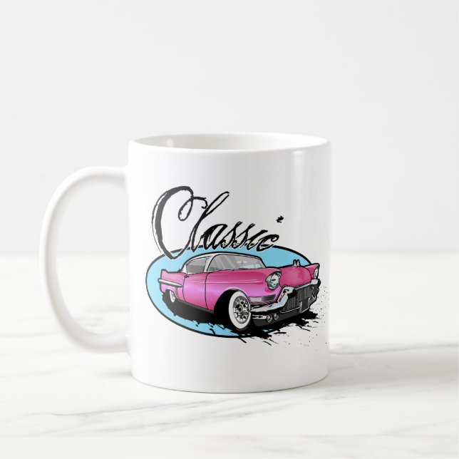 Classic Pink Cadillac Coffee Mug (Left)