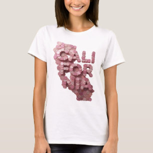 Classic Pink CALIFORNIA Statement Design T-Shirt