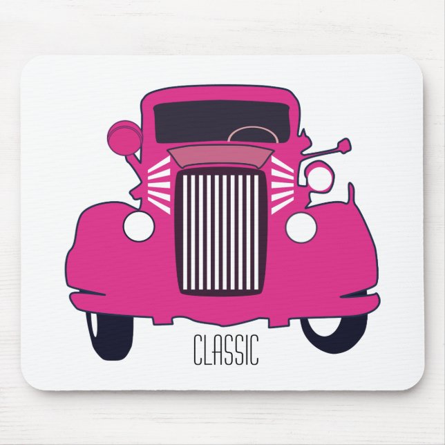 Classic Pink Car Mousepad (Front)