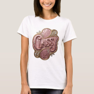Classic Pink CLASSY Design T-Shirt