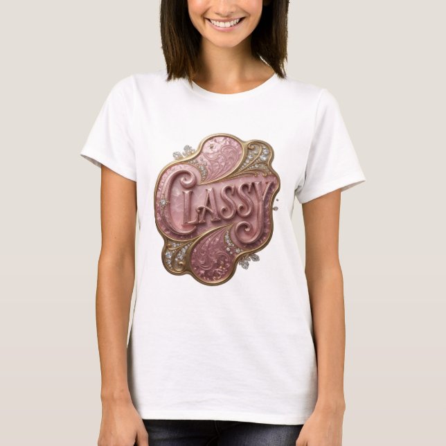 Classic Pink CLASSY Tee (Front)
