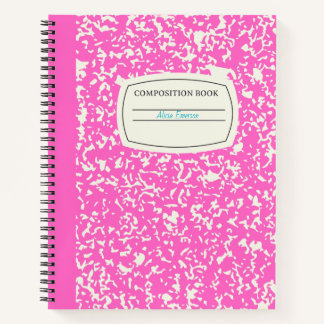 Classic Pink Customisable Composition Notebook