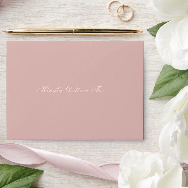 Classic Pink Elegant Wedding Envelope (Wedding)