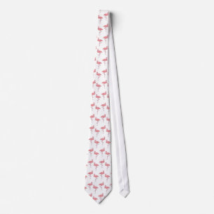 Classic Pink Flamingo Pattern Tie