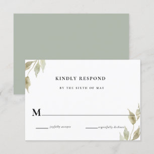 Classic Pink Floral Wedding RSVP Reply Invitation