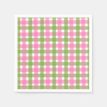 Classic Pink Green Gingham Party