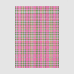 Classic Pink & Green Tartan Plaid Tissue Paper