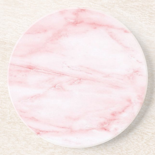 Classic Pink Marble Coaster (Front)