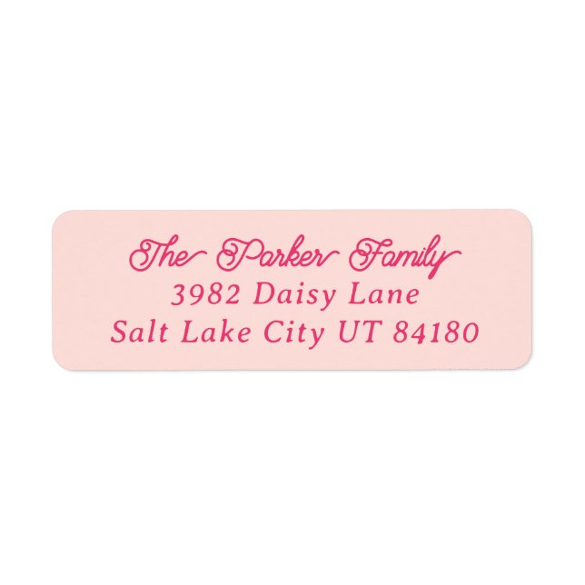 Classic Pink On Pink Return Address (Front)