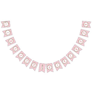 Classic Pink Peter the Rabbit Floral Birthday Bunting
