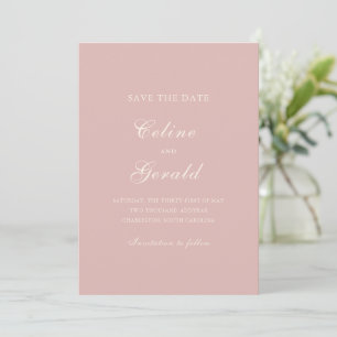 Classic Pink Photo Elegant Wedding Save The Date
