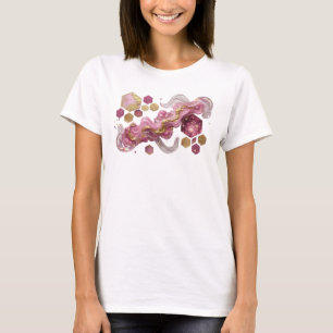 Classic Pink PINK GOLD GLITTER HEXAGON SET T-Shirt