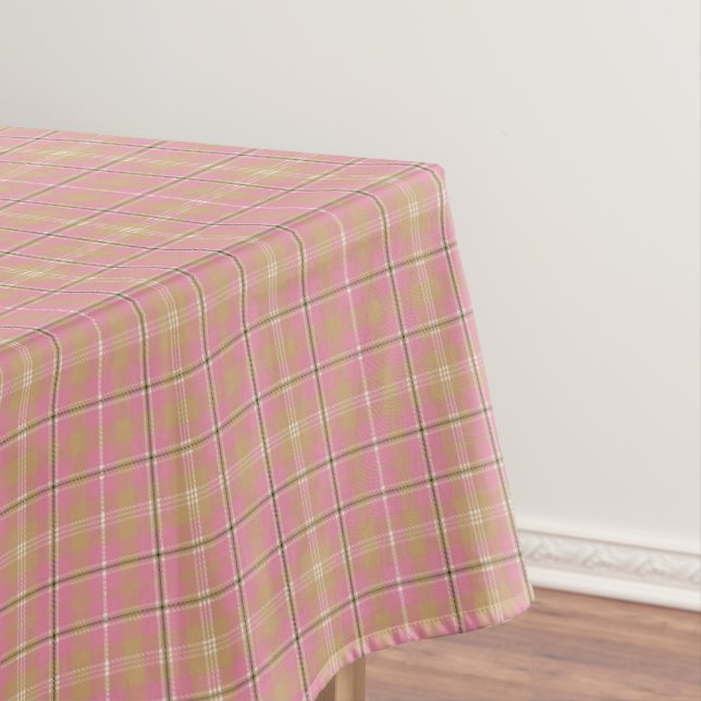 Classic Pink Plaid  Tablecloth (In Situ)