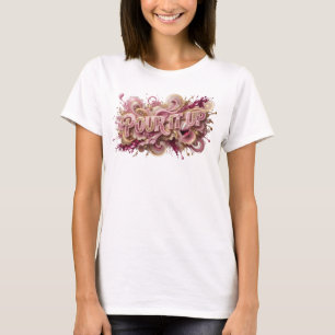 Classic Pink POUR IT UP Wearable Art T-Shirt