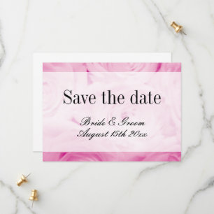 Classic pink rose flower bouquet photo wedding save the date