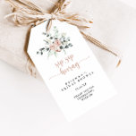 Classic Pink Rose Sip Sip Hooray Bridal Shower   Gift Tags<br><div class="desc">These classic pink rose sip sip hooray bridal shower gift tags are perfect for a rustic wedding shower. The design features elegant watercolor dusty pink roses and green foliage,  neatly assembled into beautiful bouquets.</div>