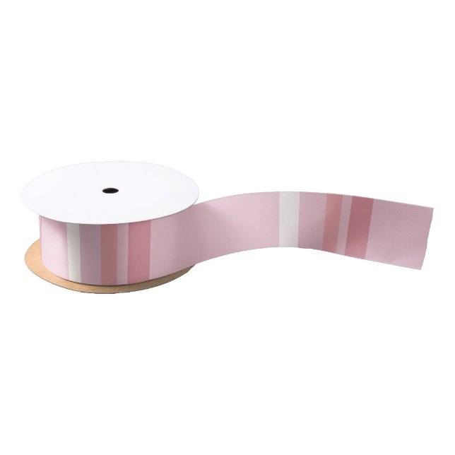 Classic Pink Stripe  Satin Ribbon (Spool)