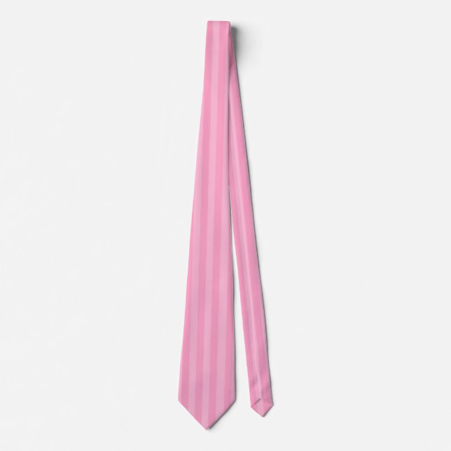 Classic Pink Stripe Tie Stylish Trendy (Front)