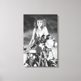 Classic Pinup Classic Motorcycle Canvas Print