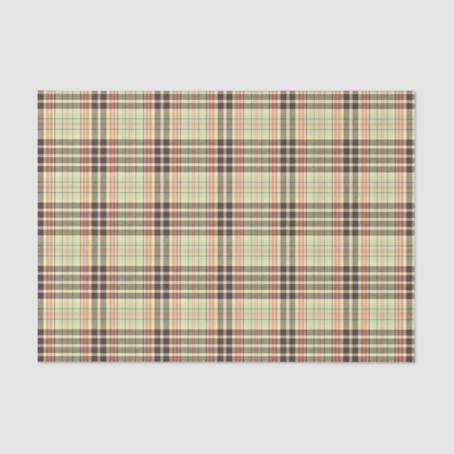 Classic plaid design tissue paper (Front)