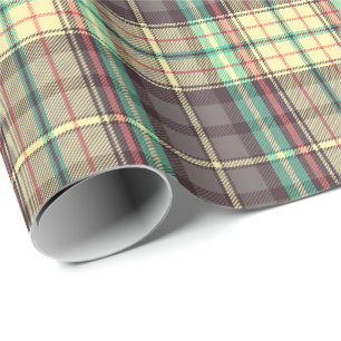 Classic plaid design wrapping paper