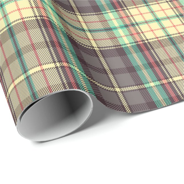 Classic plaid design wrapping paper (Roll Corner)