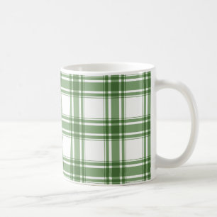 Classic Plaid Green Ceramic Mug
