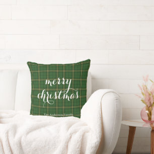 Classic Plaid Merry Christmas Festive - Cushion