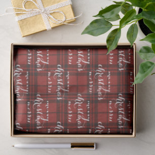 Classic Plaid Merry Christmas Festive - Tissue Paper