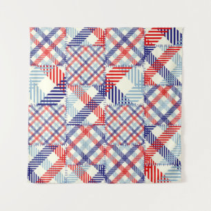 Classic Plaid Patchwork: Squares Pattern Tapestry