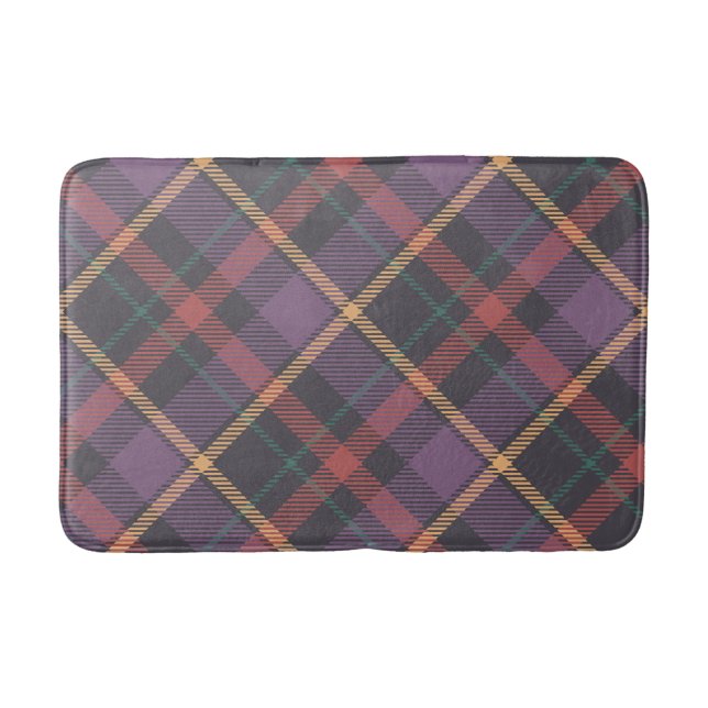 Classic Plaid Pattern Bath Mat (Front)