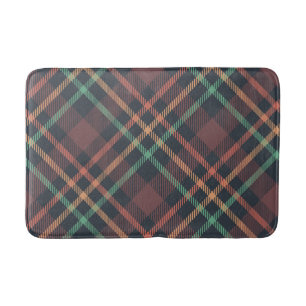 Classic Plaid Pattern Bath Mat