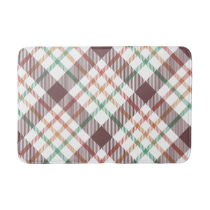 Classic Plaid Pattern Bath Mat