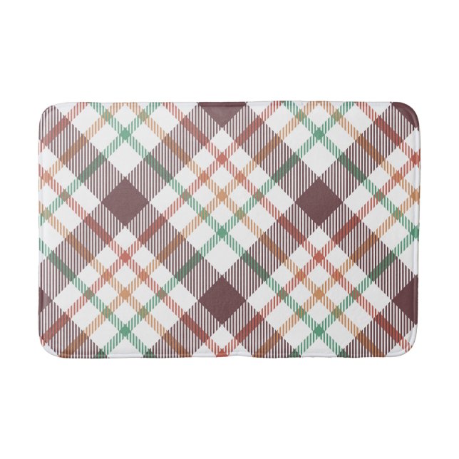 Classic Plaid Pattern Bath Mat (Front)
