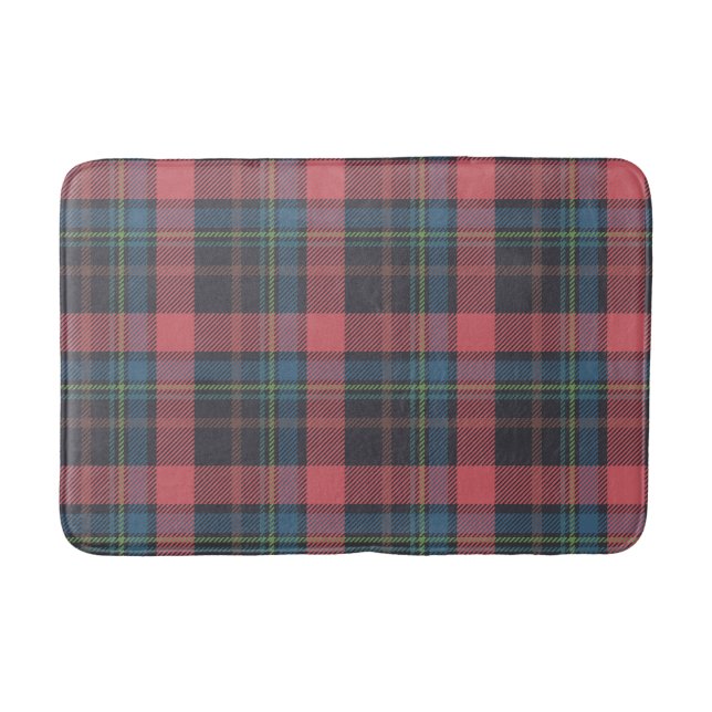 Classic Plaid Pattern Bath Mat (Front)