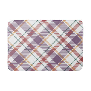 Classic Plaid Pattern Bath Mat