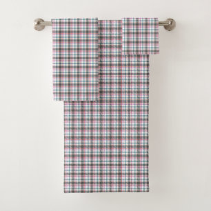 Classic Plaid Pattern Bath Towel Set