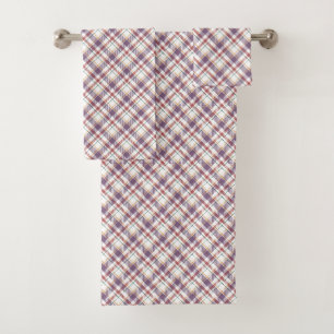 Classic Plaid Pattern Bath Towel Set
