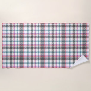 Classic Plaid Pattern Beach Towel
